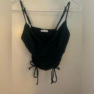 Small tight green crop top